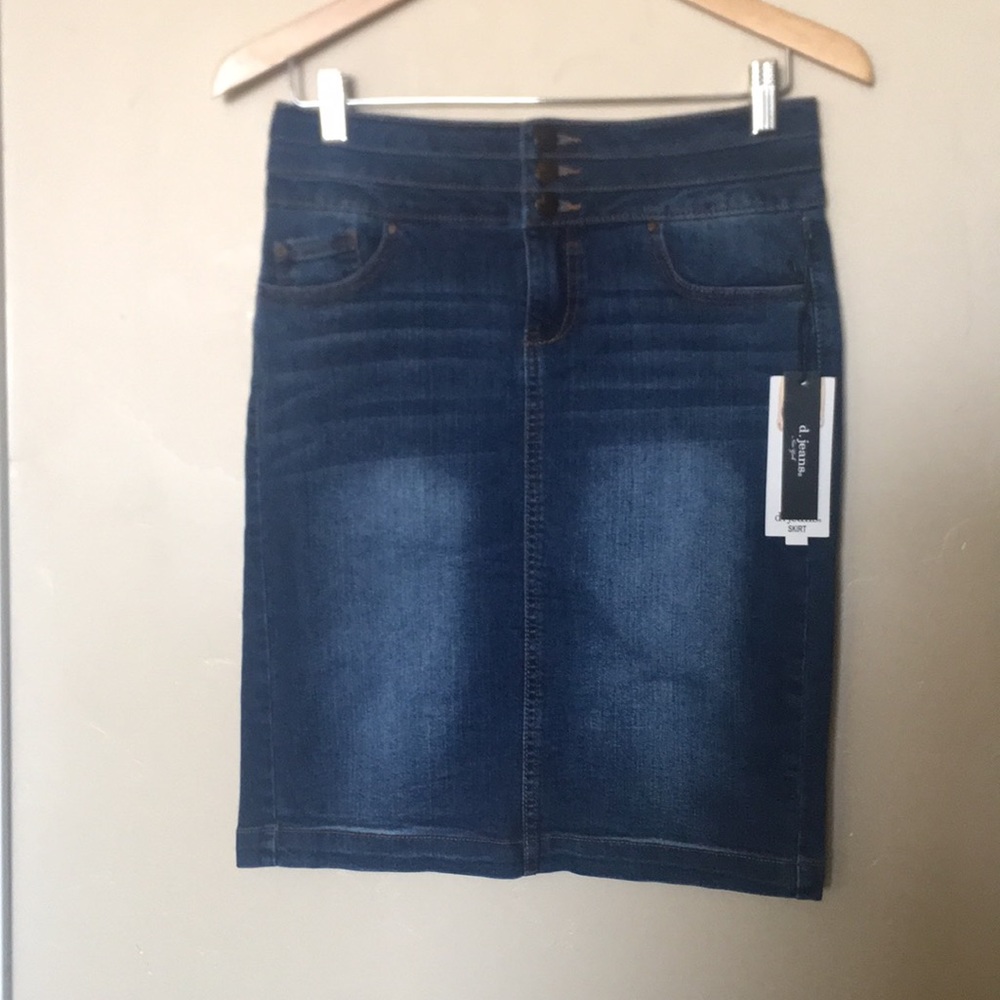 Denim pencil skirt